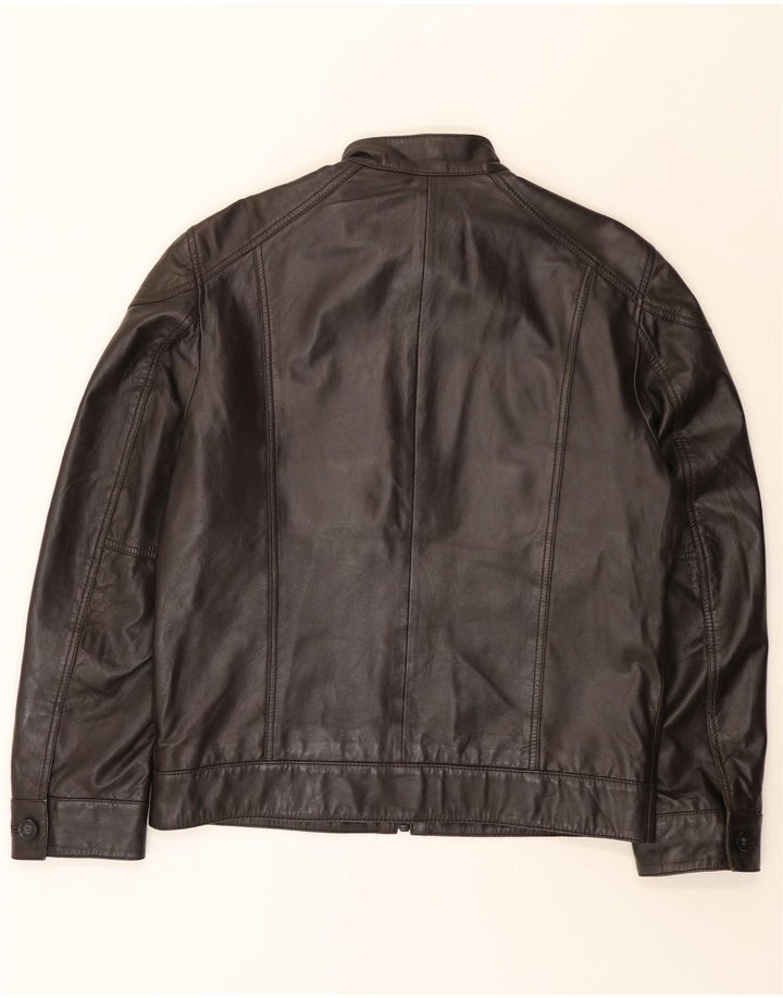 Esprit Veste en cuir pour homme UK 40 Grand cuir marron