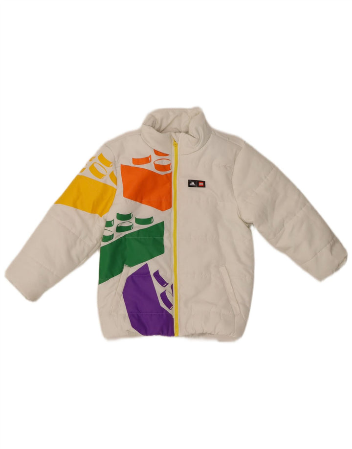 ADIDAS Veste matelassée Lego pour garçon 4-5 ans Blanc Colorblock Polyester