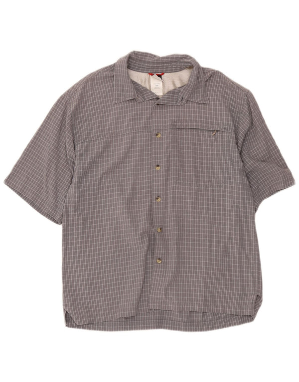 The North Face Chemise à Manches Courtes Homme Gris Moyen Check Modal