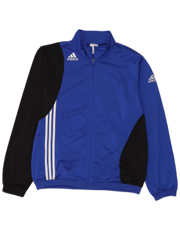 Adidas Veste de survêtement pour homme UK 48/50 XL Bleu Colorblock Polyester