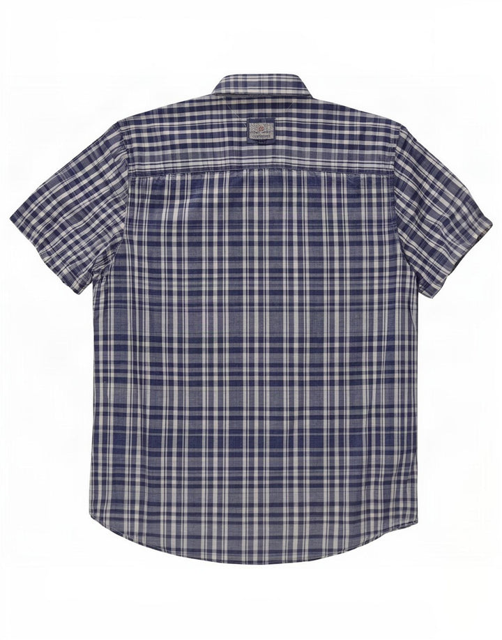 Tommy Hilfiger Chemise à manches courtes homme bleu marine moyen à carreaux en coton