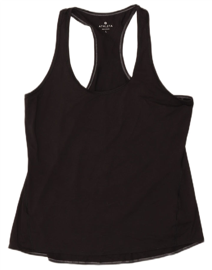 ATHLETA Débardeur Femme UK 44 Large Noir Polyester
