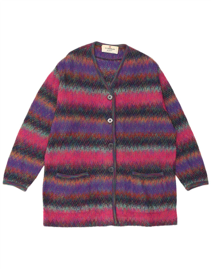ST. GERMAIN Femme Cardigan Long Pull IT 44 Moyen Multicolore