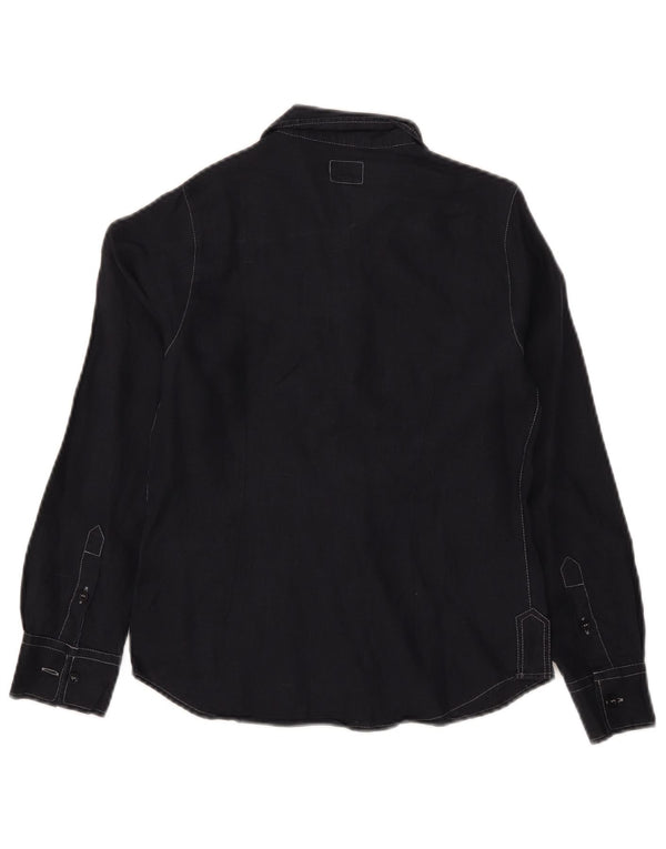 Chemise Armani Teen Garçon 9-10 ans Lin Noir