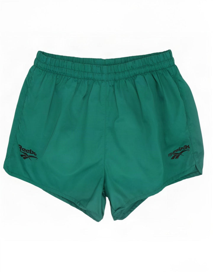 Reebok Short de Sport Homme Vert Moyen Nylon