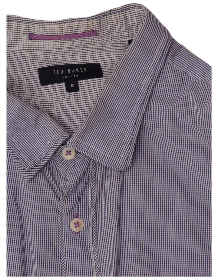 Ted Baker Chemise Homme Taille 6 2XL Bleu Marine à Carreaux