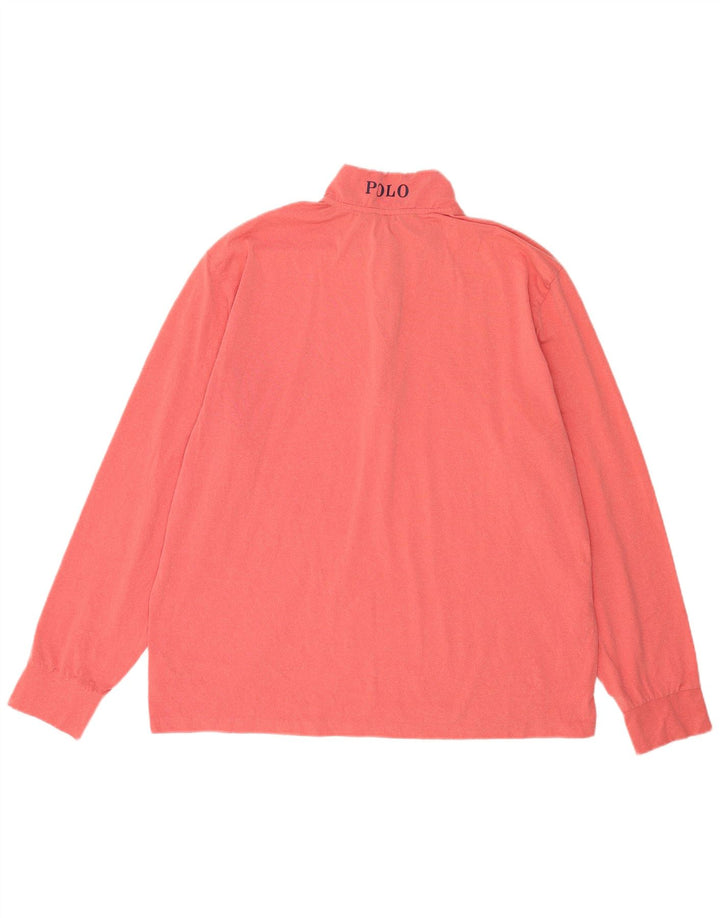 Polo Ralph Lauren Haut de survêtement à col zippé pour homme XL Rose Polyester