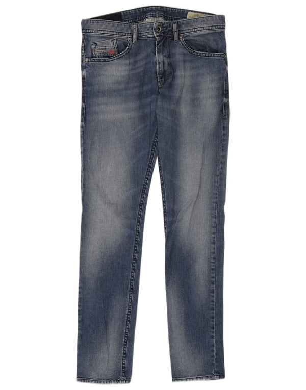Diesel Mens Thommer Slim Skinny Jeans W32 L34 Blue Cotton