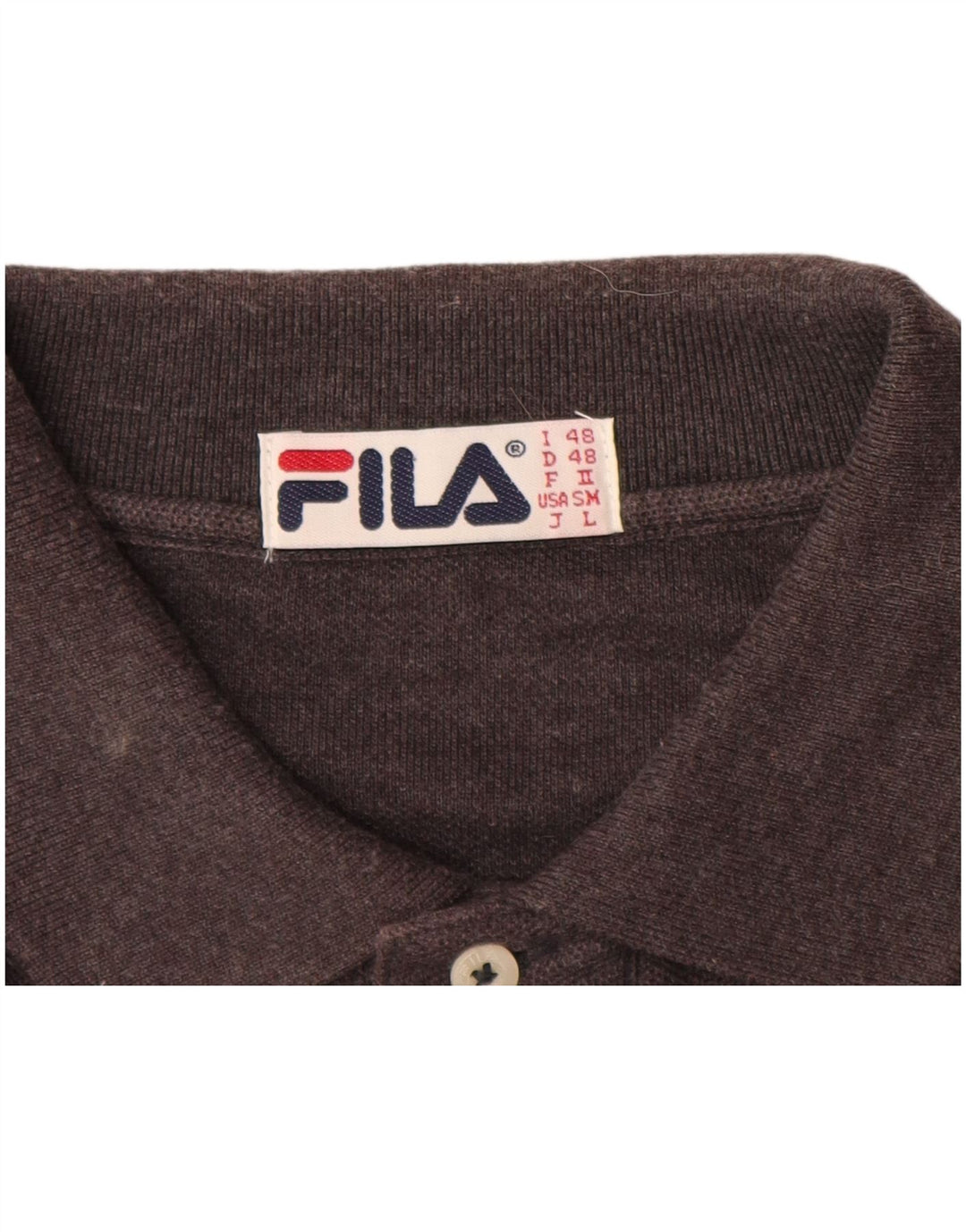 FILA Polo Homme IT 48 Marron Moyen Coton