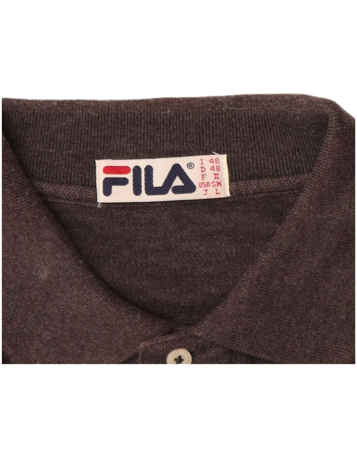FILA Polo Homme IT 48 Marron Moyen Coton