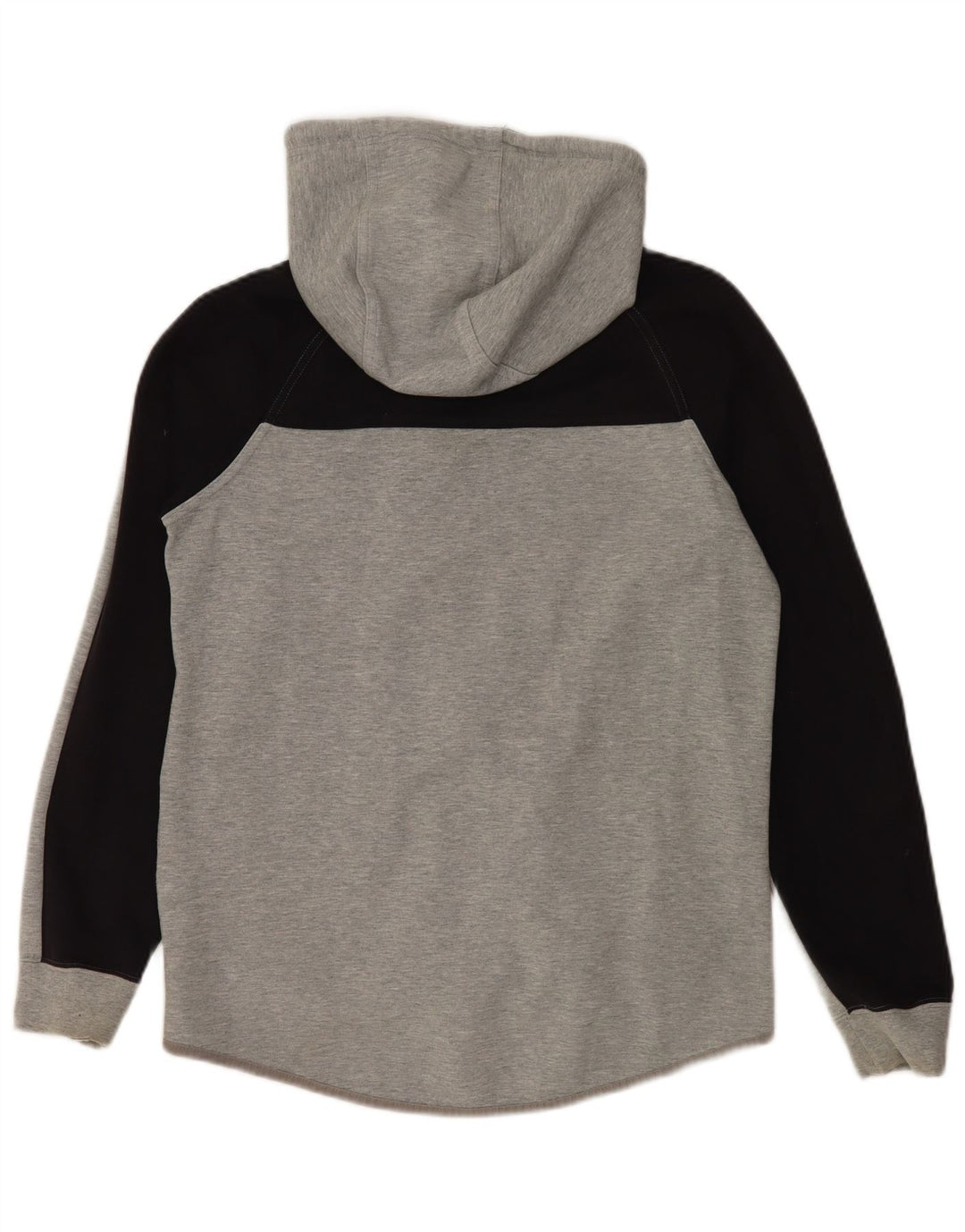 Nike Sweat à capuche zippé en coton color block gris moyen pour homme