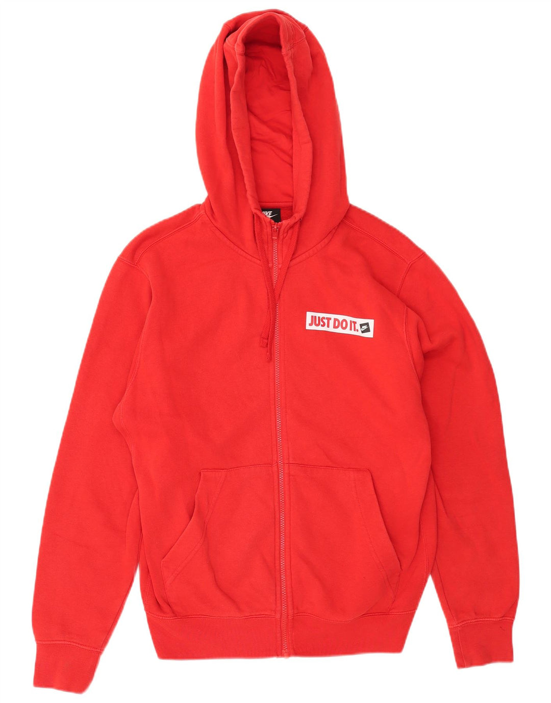Nike Pull à capuche zippé pour homme Petit coton rouge