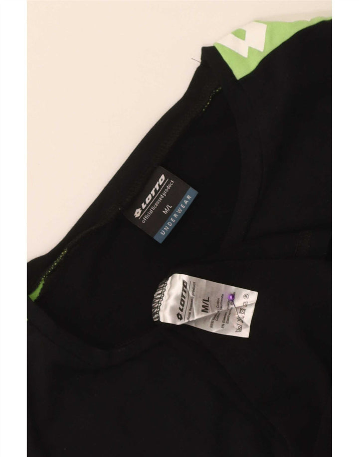 Lotto T-Shirt Graphique Homme Noir Moyen Coton Colorblock