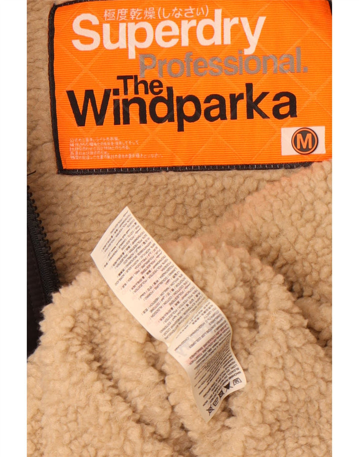 Superdry Femme The Windparka Parka à capuche UK 14 Medium Noir