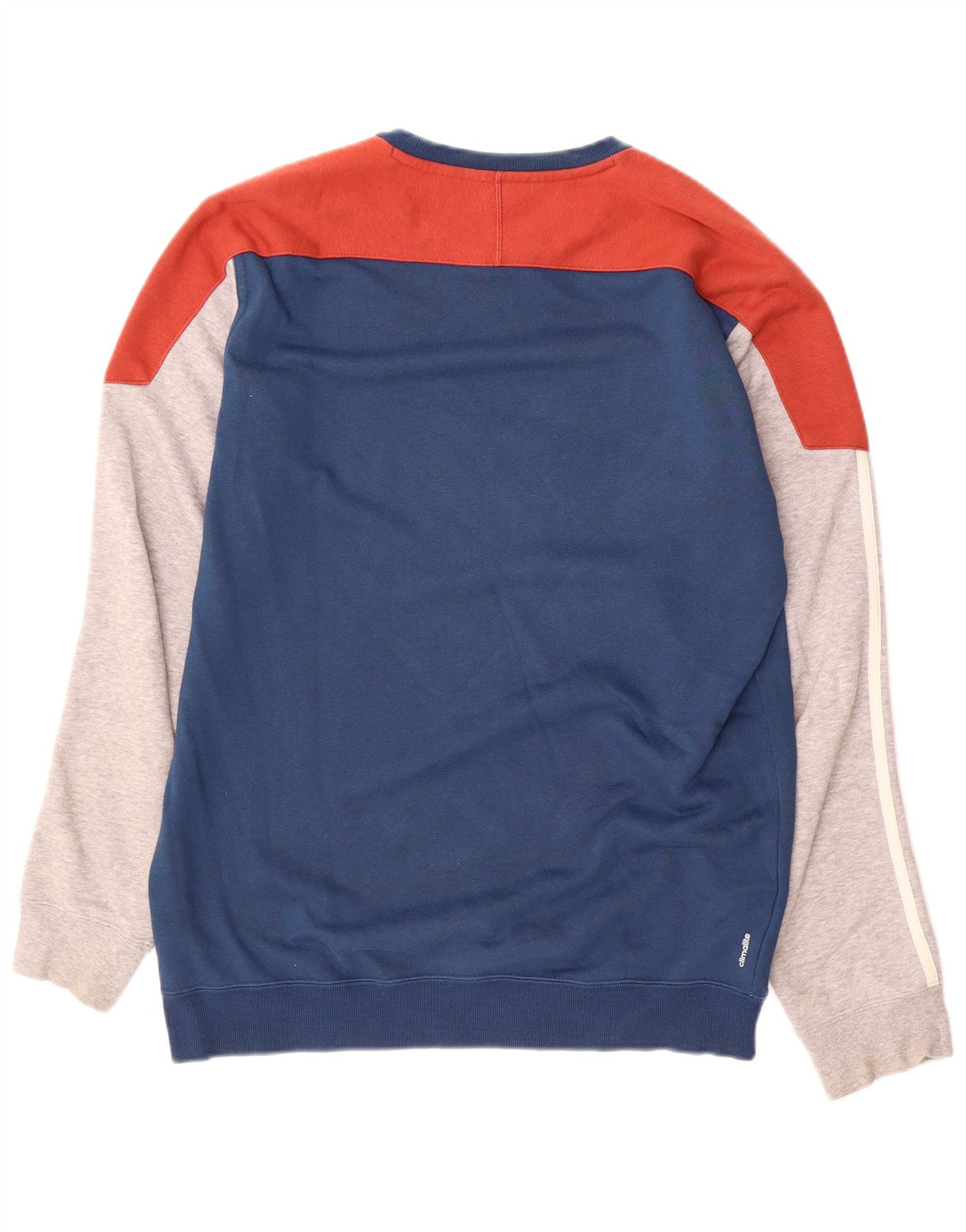 Adidas Sweat-shirt en coton color block bleu marine moyen pour homme