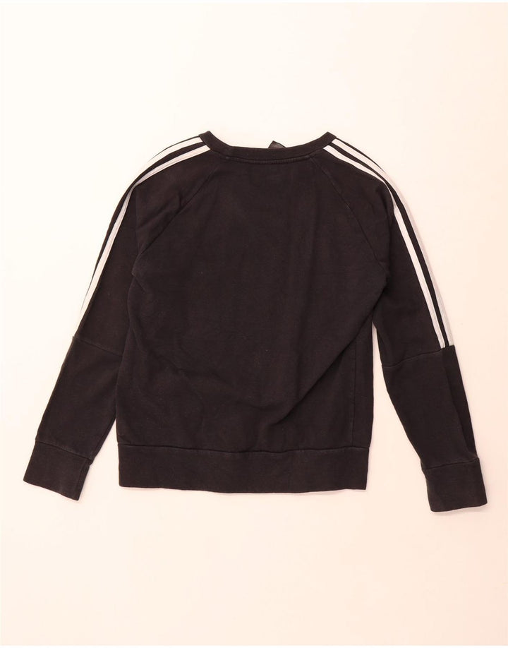 ADIDAS Sweat-shirt pour femme UK 8/10 Petit coton noir