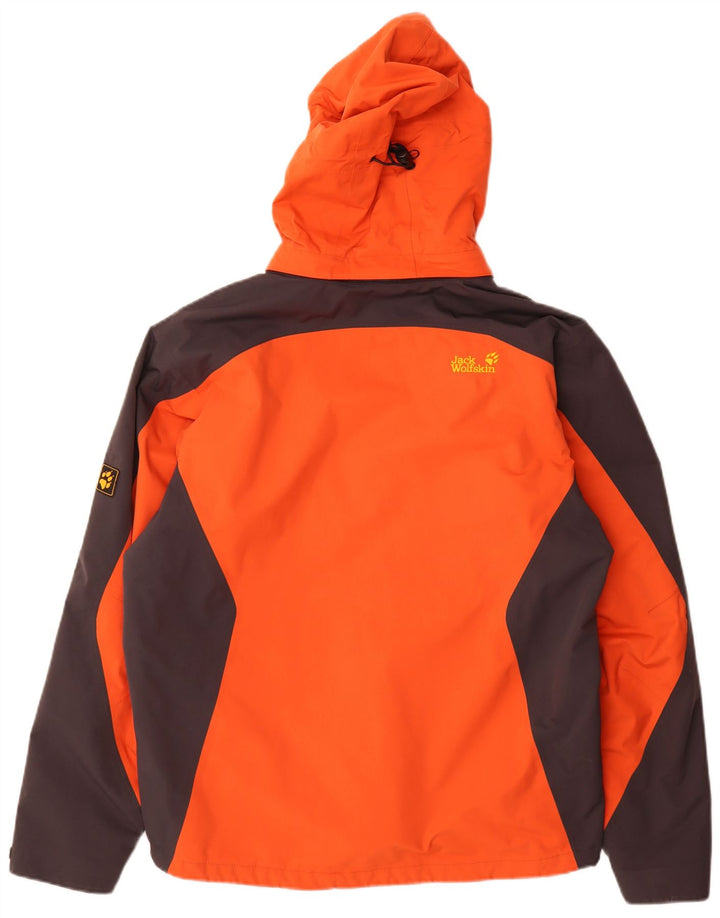 JACK WOLFSKIN Veste coupe-vent pour homme UK 40/42 Large Orange Colourblock