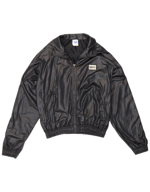 Arena Veste de survêtement graphique pour femme UK 16 Large Noir Colourblock