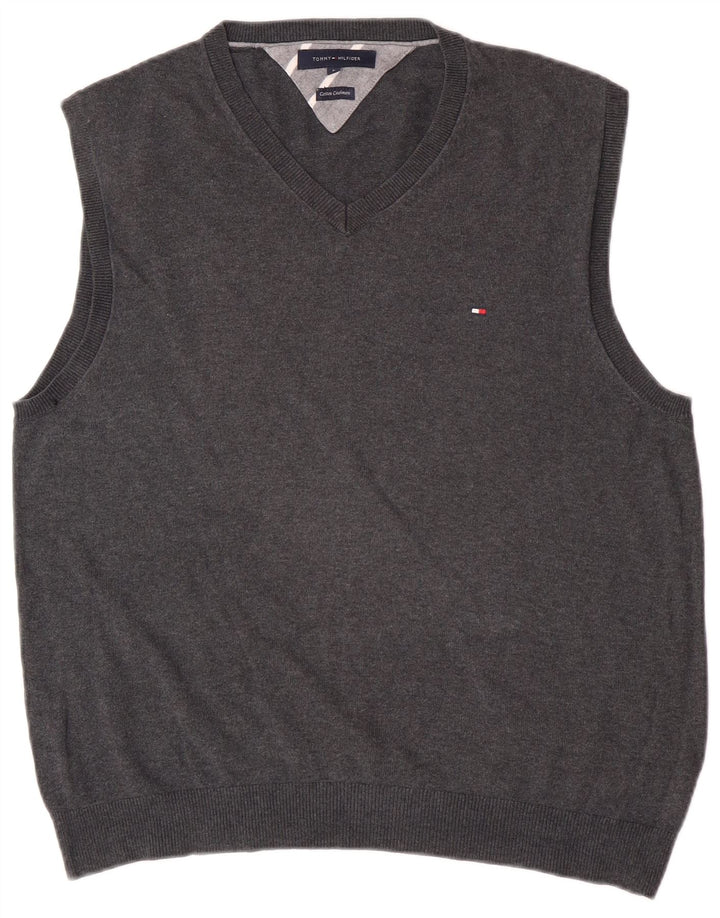 Tommy Hilfiger Débardeur pour homme en coton gris Taille L