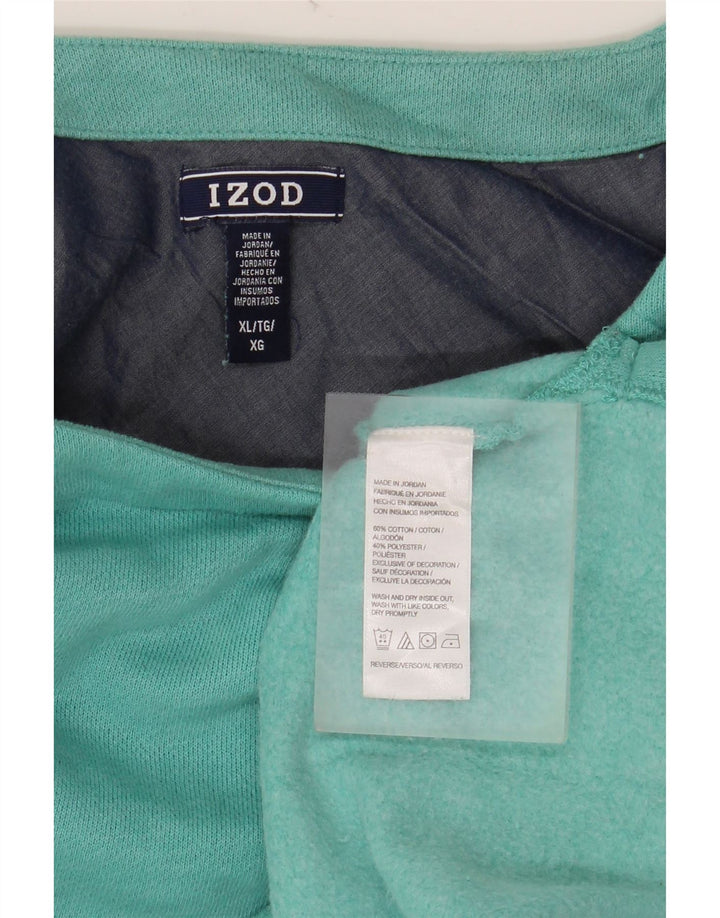 IZOD Sweat-shirt surdimensionné pour femme UK 18 XL Coton turquoise