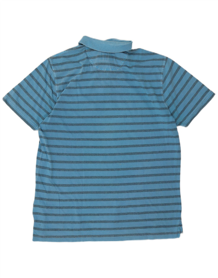 Camel Active Polo Homme Large Bleu Rayé Coton