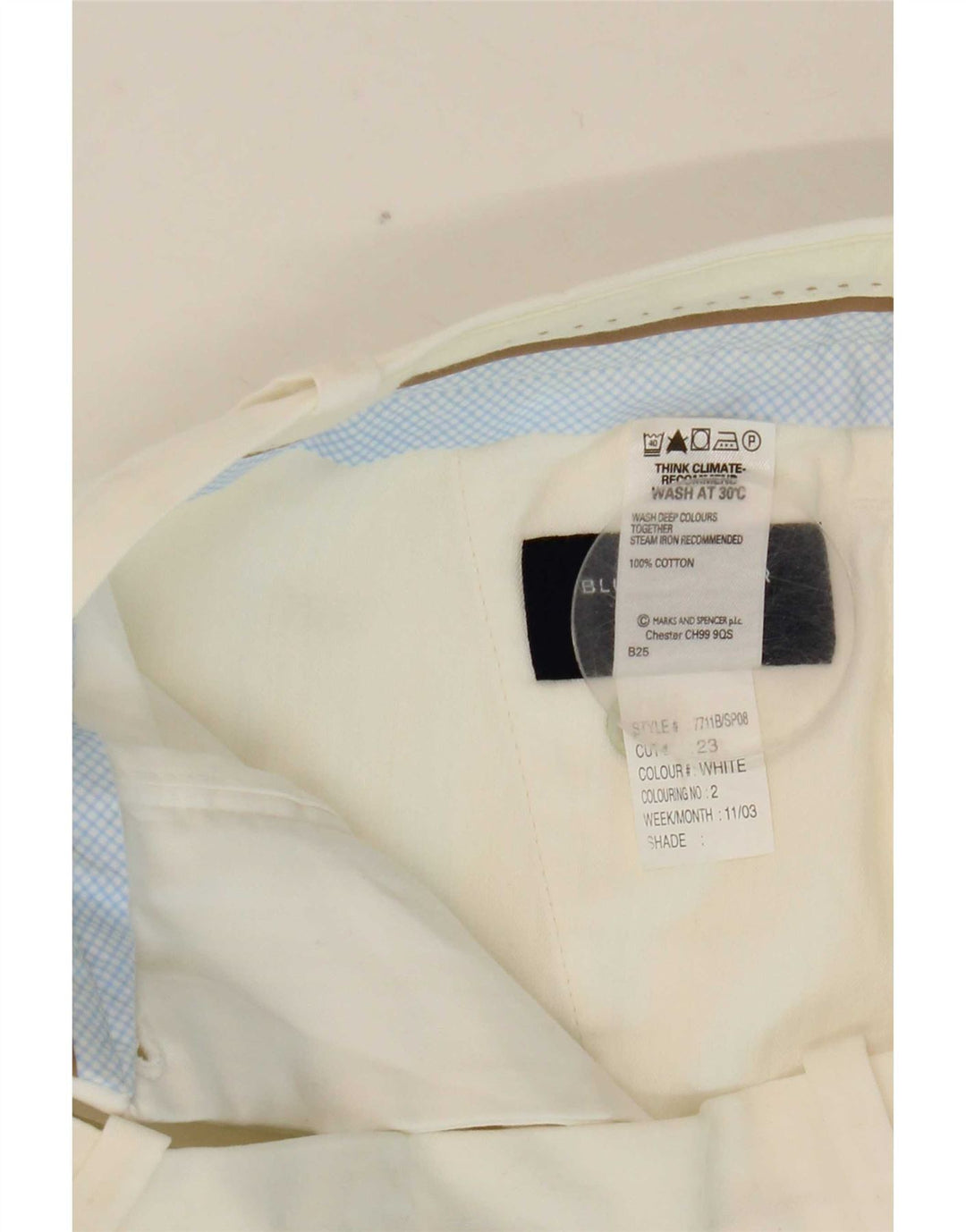 Marks & Spencer Short chino Blue Harbour W32 pour femme en coton blanc