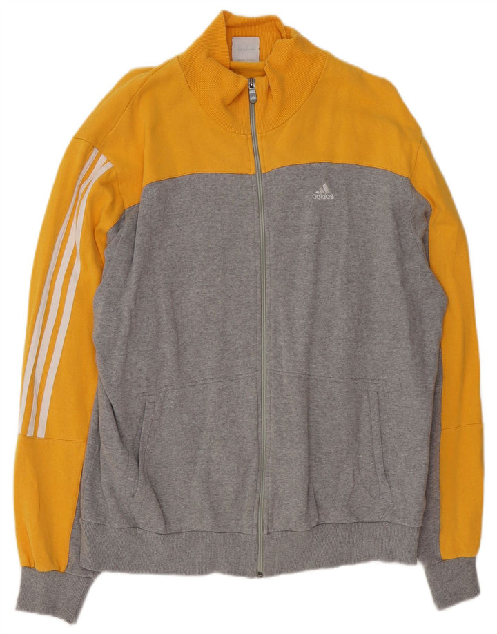 ADIDAS Veste de survêtement pour homme XL Gris Colorblock Coton