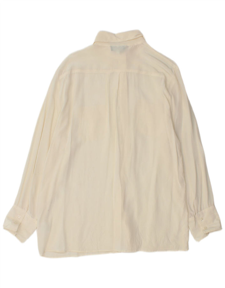 PROJECT Chemisier Femme UK 18 XL Soie Blanc Cassé