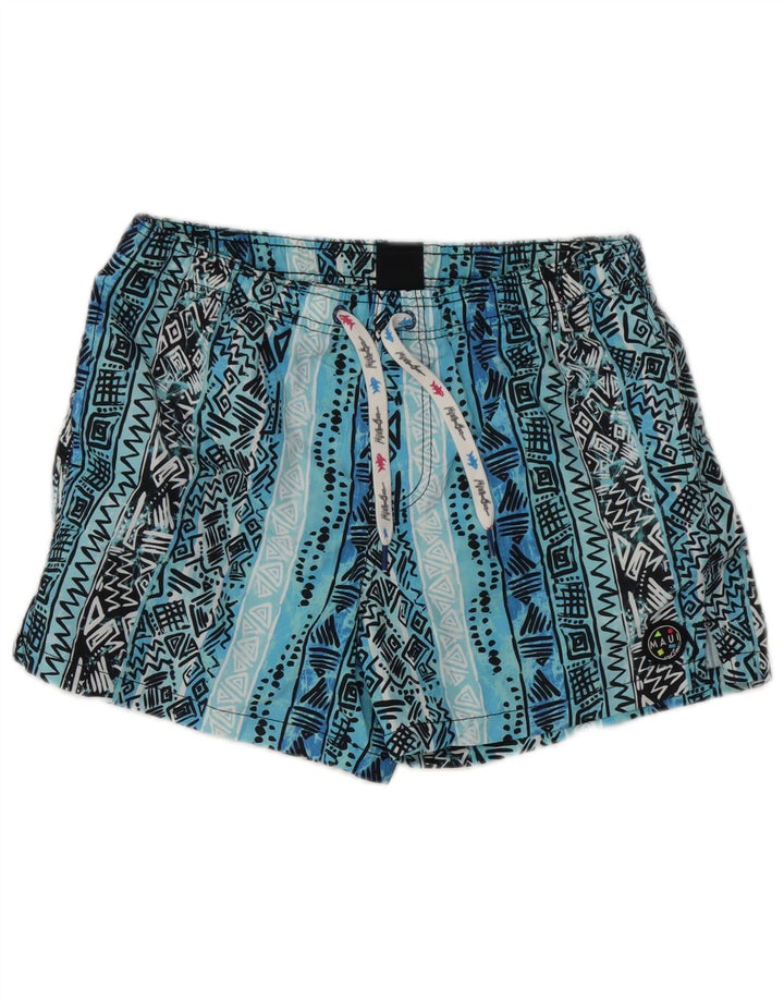 Maui and Sons Short de bain homme petit bleu géométrique polyester