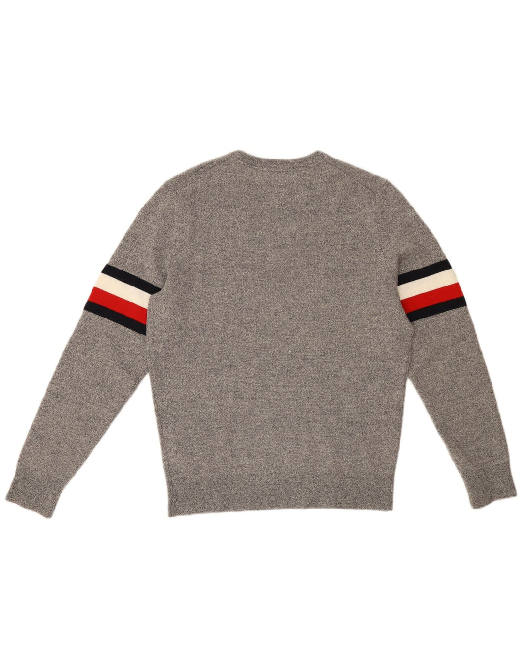 TOMMY HILFIGER Pull Col Rond Homme Gris Moyen Laine Colorblock