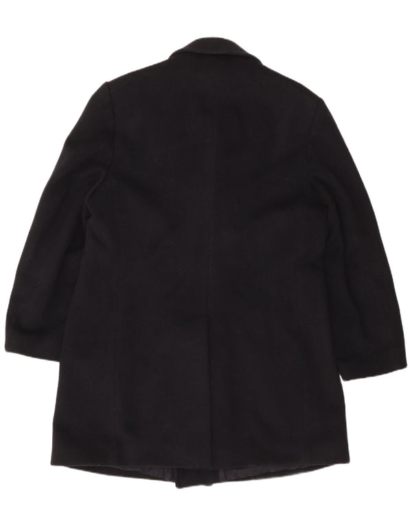 VINTAGE Manteau double boutonnage pour homme UK 42 XL Laine bleu marine