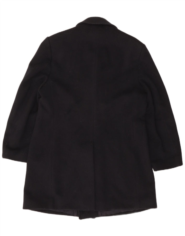 VINTAGE Manteau double boutonnage pour homme UK 42 XL Laine bleu marine