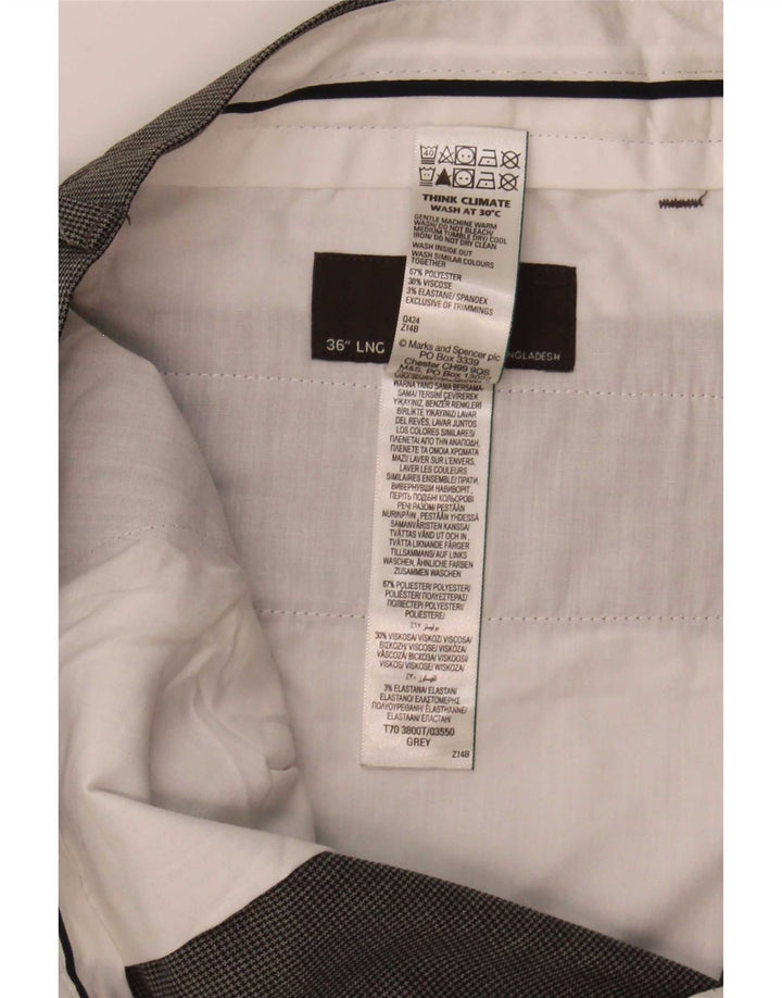 Marks & Spencer Pantalon de costume slim pour homme W36 L33 Gris