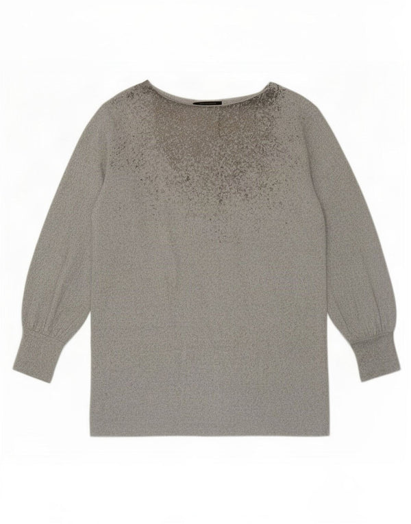 Marks & Spencer Haut à manches longues pour femme UK 16 Large Gris Moucheté