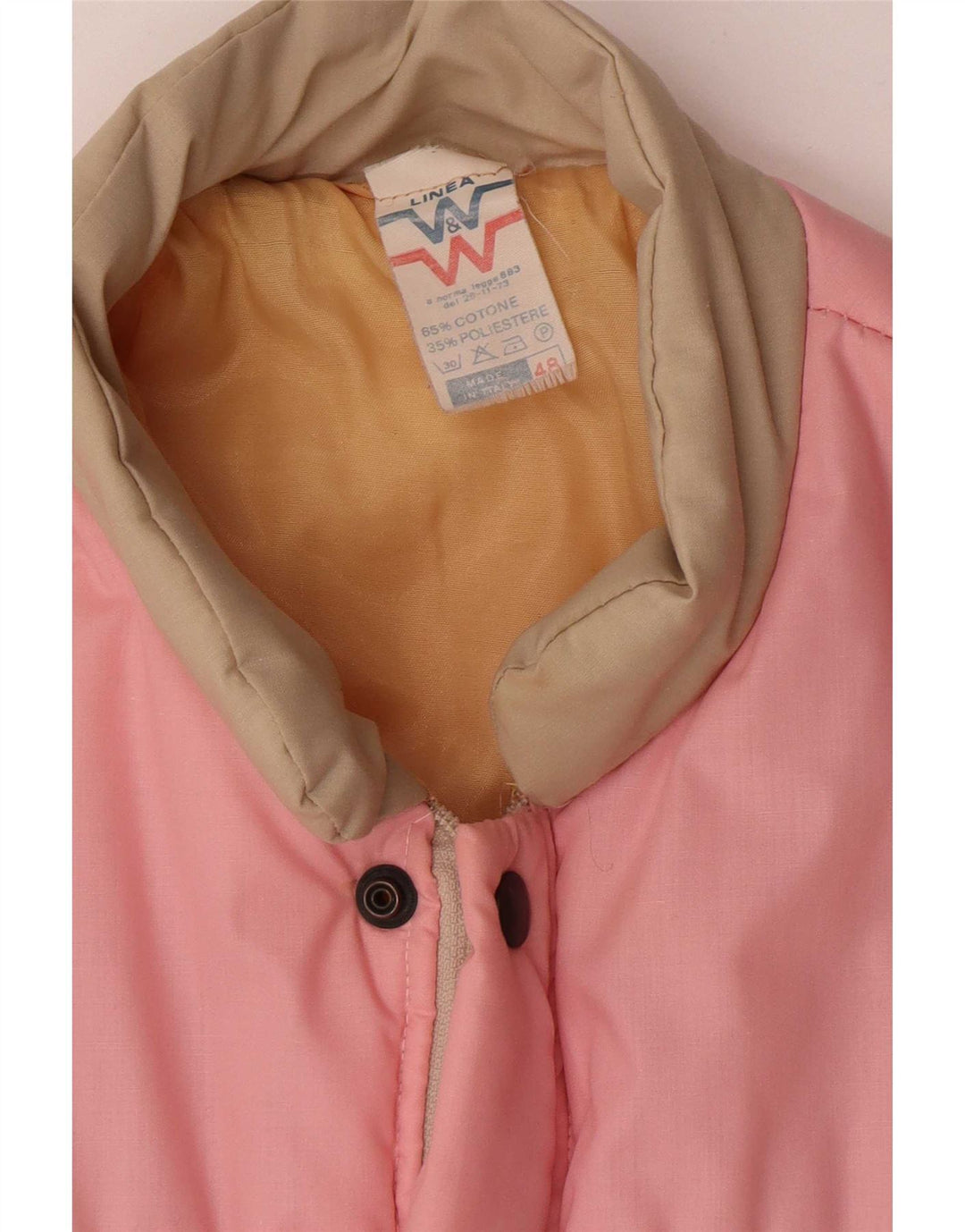 veste matelassée homme vintage IT 48 Coton colour block rose moyen