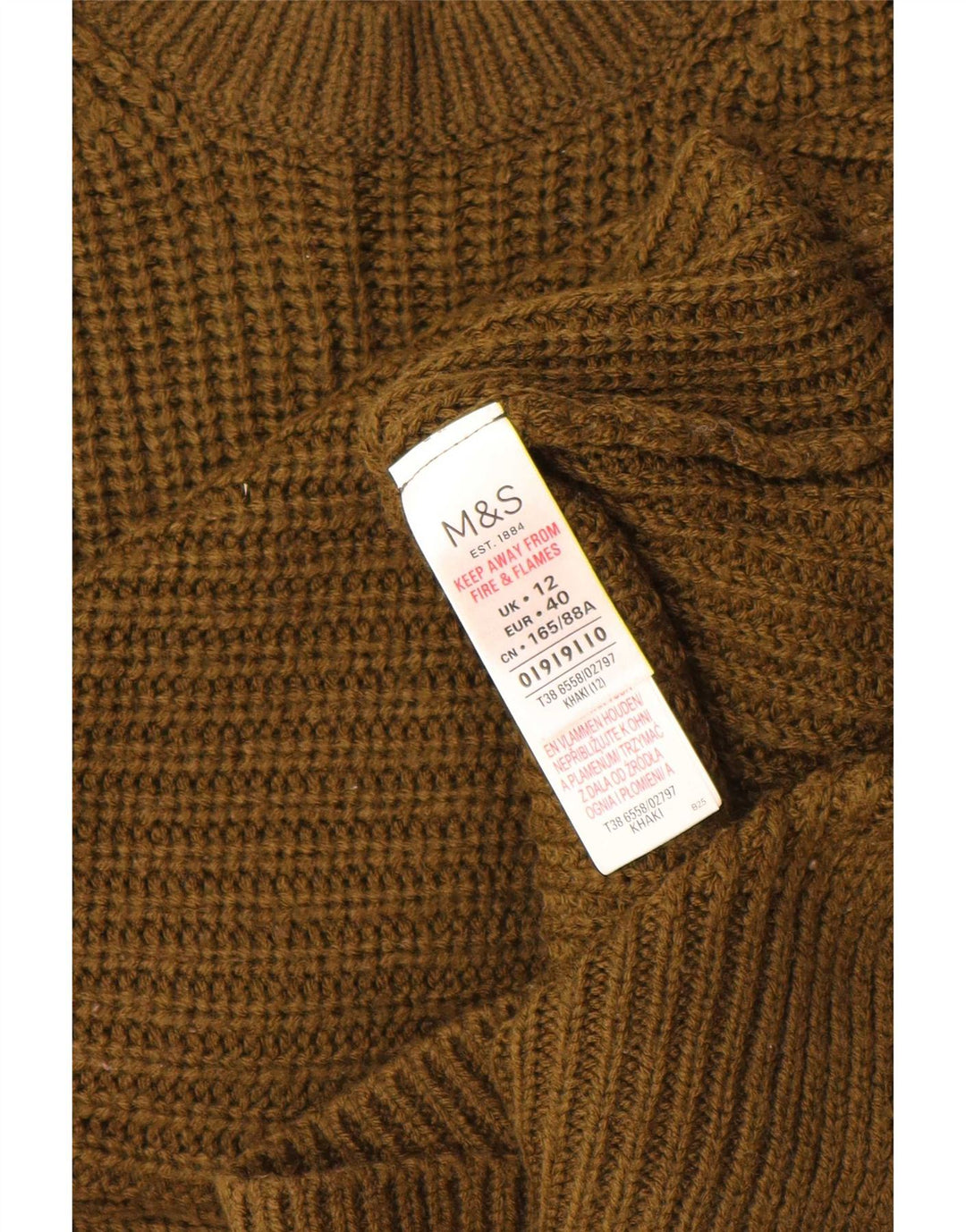 Marks & Spencer Débardeur pour femme UK 12 Medium Kaki Acrylique