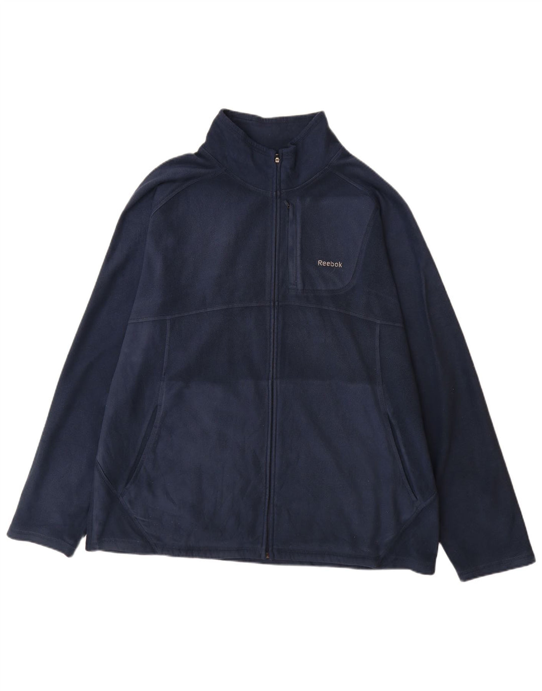 REEBOK Veste Polaire Homme UK 42 XL Bleu Marine Polyester