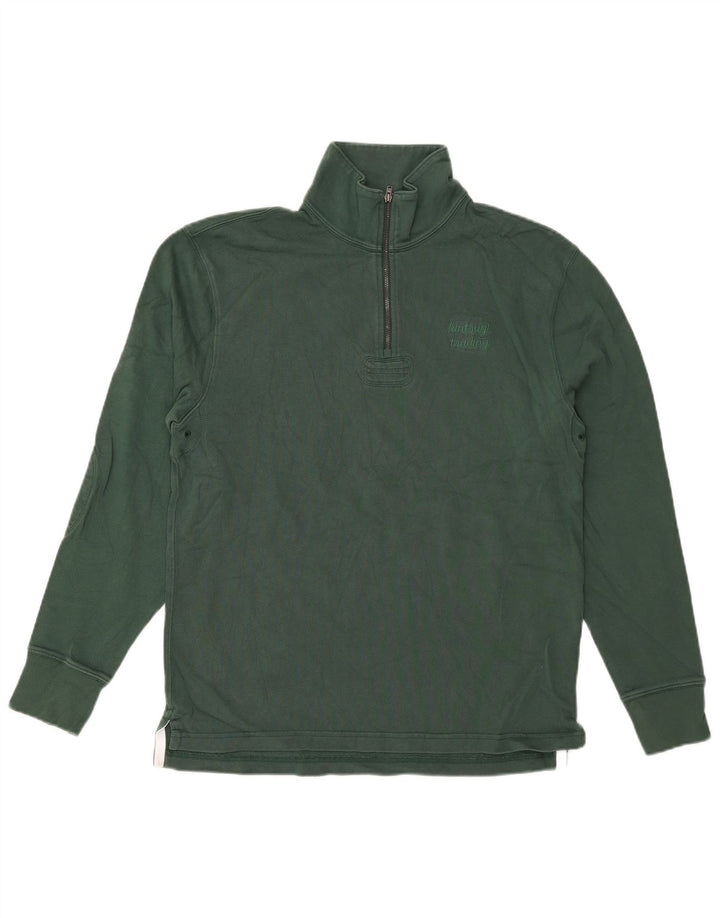 J. Crew Sweat-shirt à col zippé pour homme Petit coton vert