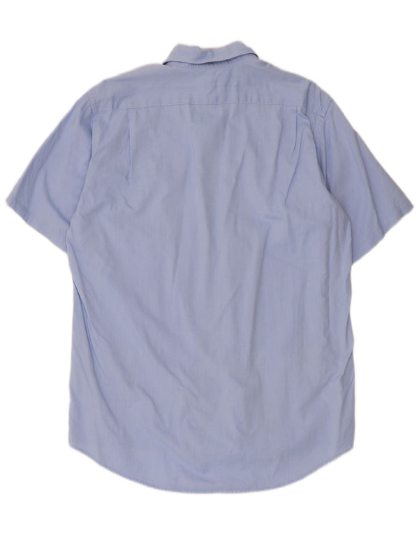 Lacoste Chemise à manches courtes pour hommes Taille 40 Coton bleu moyen