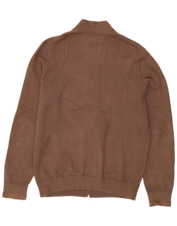 Massimo Dutti Cardigan Homme Pull Large Marron Viscose