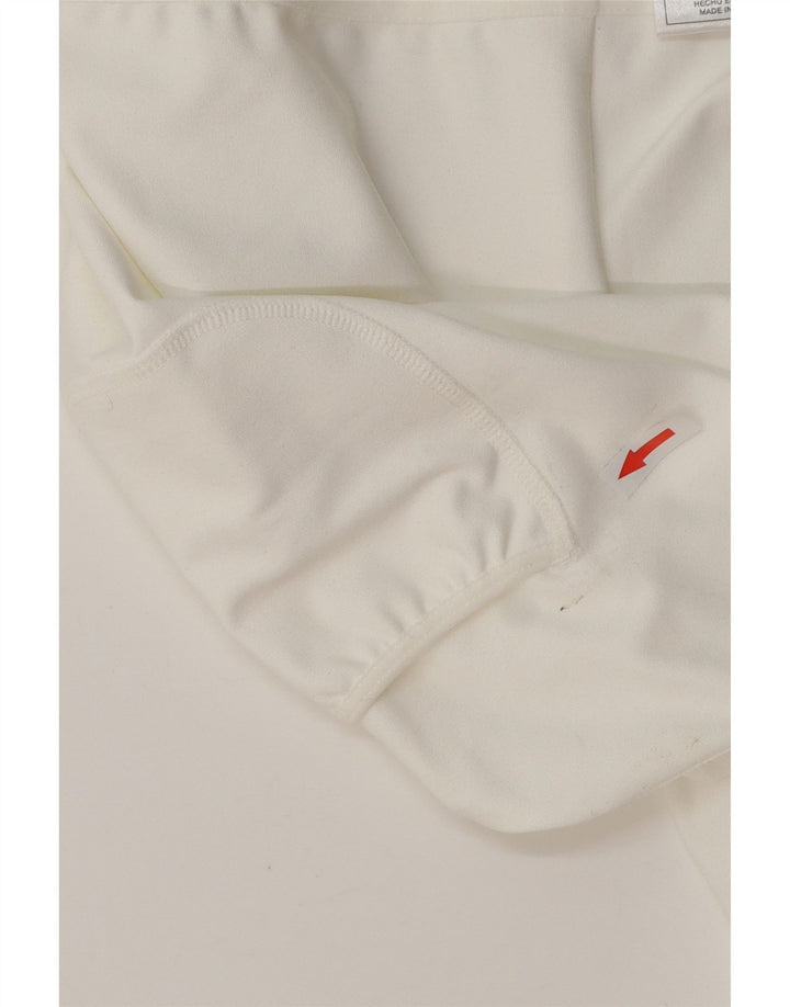 NIKE Short de sport Dri Fit pour femme UK 12 Polyester blanc moyen