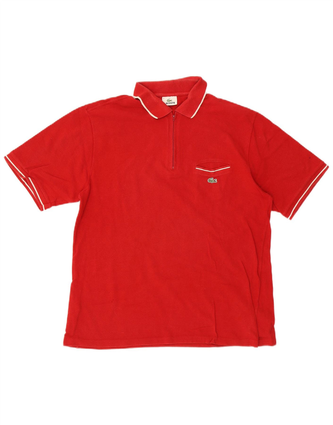 LACOSTE Polo Homme Taille 5 Grand Coton Rouge
