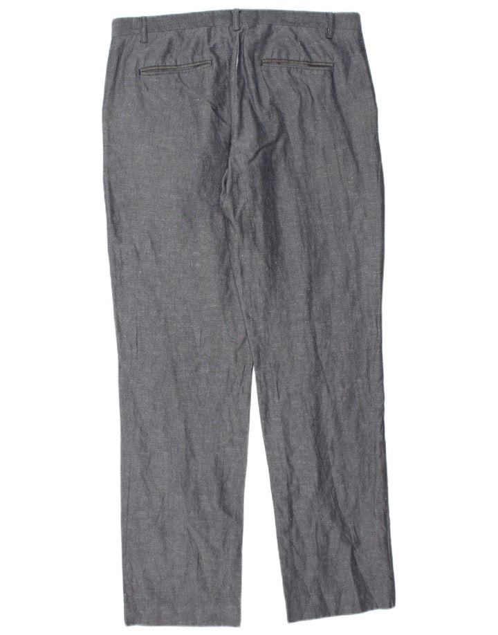 TED BAKER Pantalon Chino Droit Homme W34 L32 Bleu Coton