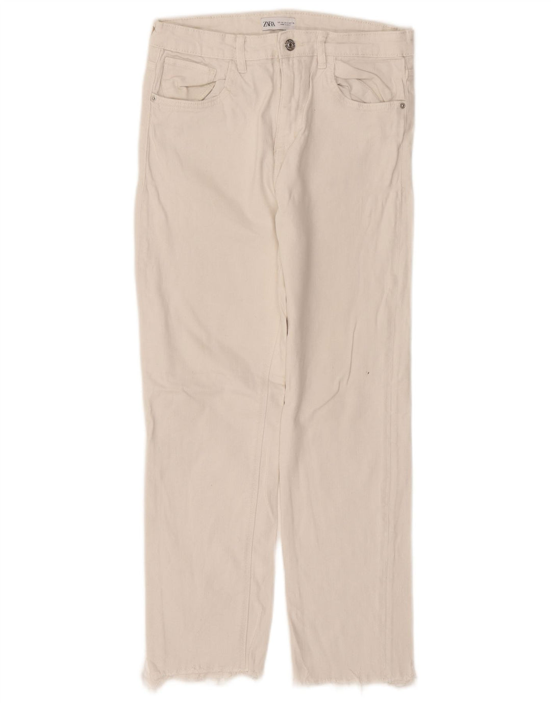 Zara Jean droit pour femme EU 40 Medium W30 L27 Blanc