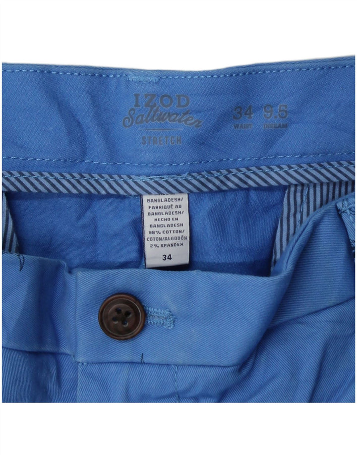 IZOD Short Chino Homme Salt Water W34 Grand Bleu Tacheté Coton