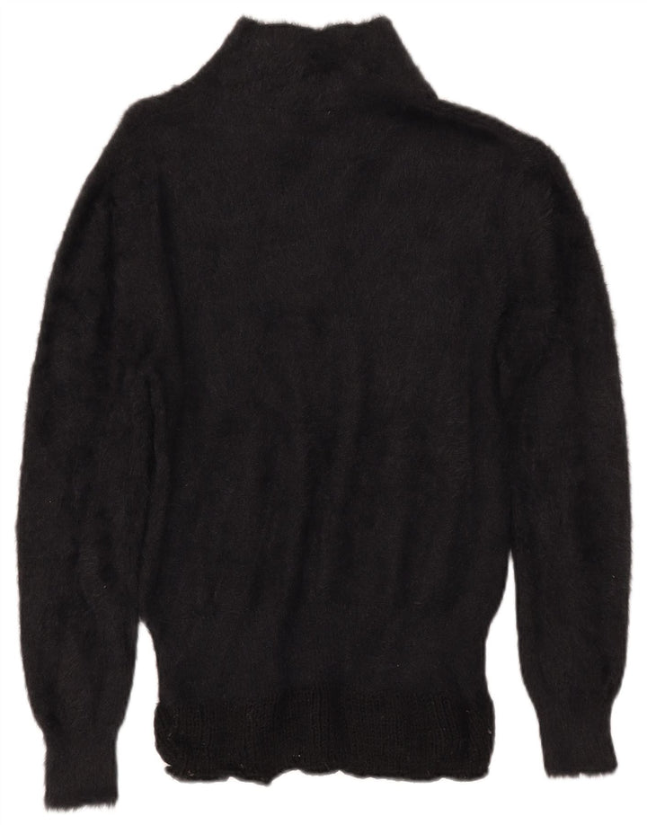 ZARA Pull à col polo pour femme UK 14 Noir moyen