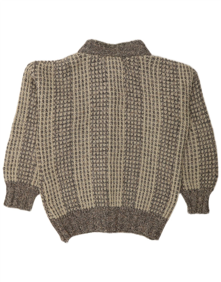vintage Homme Cardigan Pull XL Gris