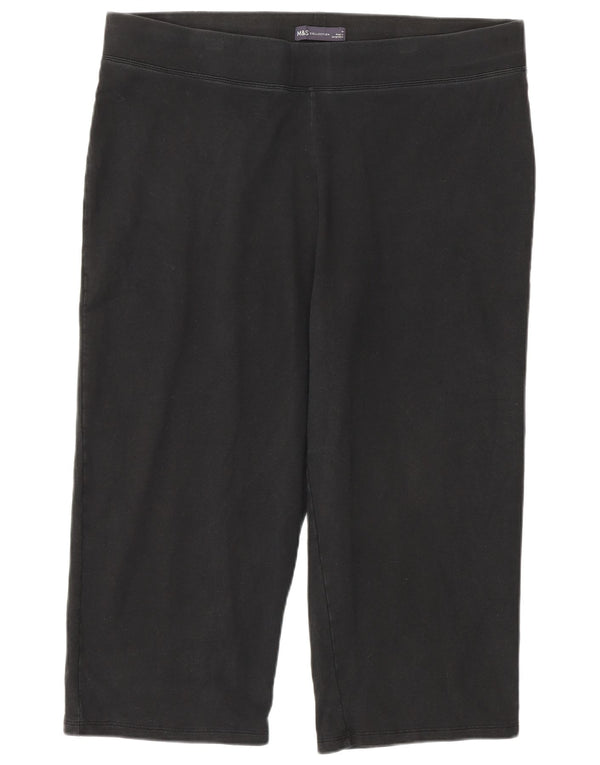 Marks & Spencer Legging Capri Femme UK 18 XL Coton Noir