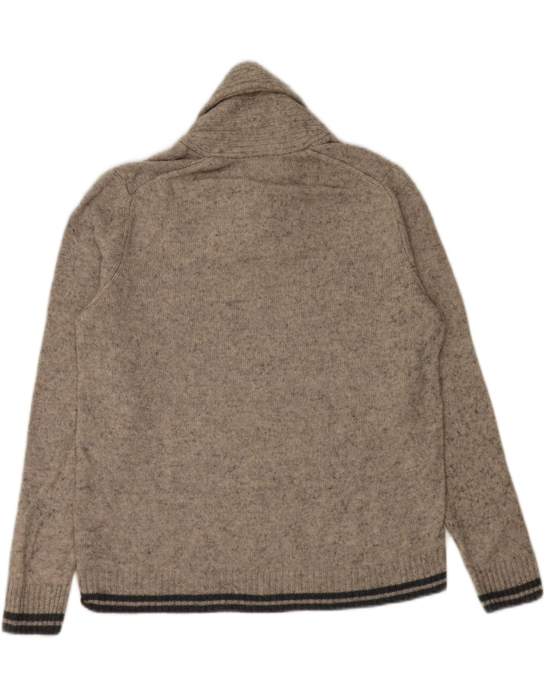 Marks & Spencer Pull à col châle pour homme en laine mouchetée grise