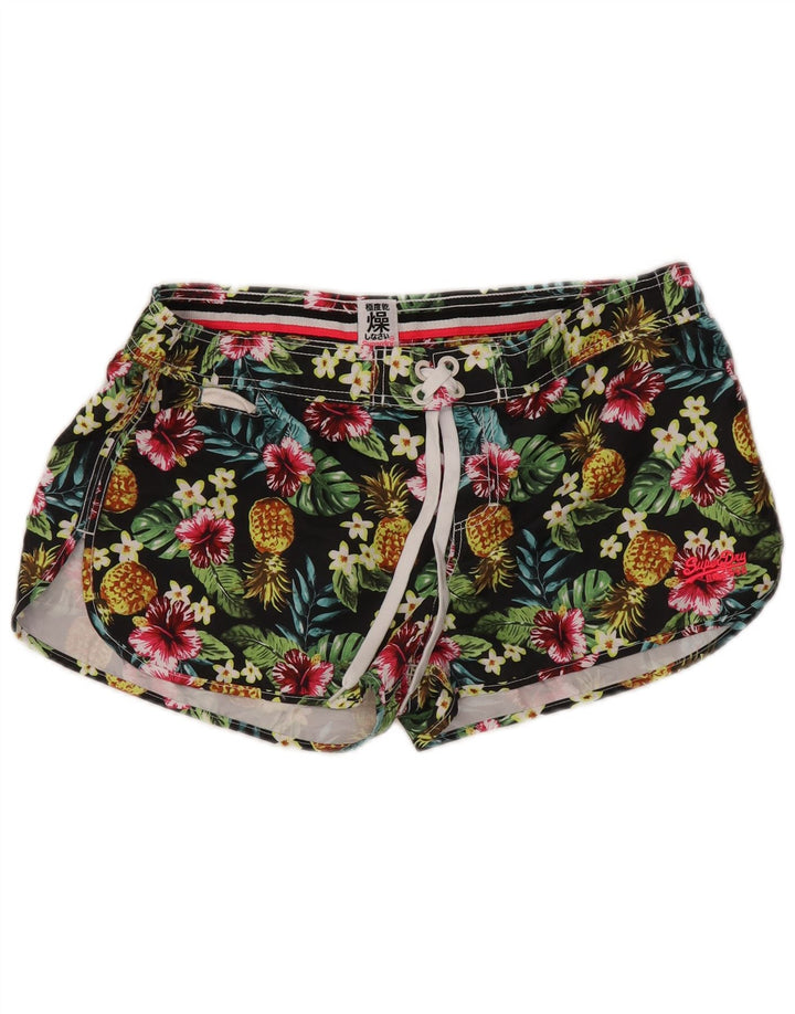 Superdry Short de Bain Femme UK 16 Large Multicolore Floral Polyester